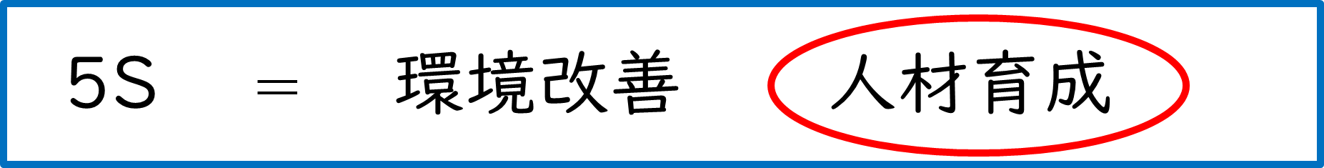 図：5sの本質的な目的は環境改善ではなく人材育成にある